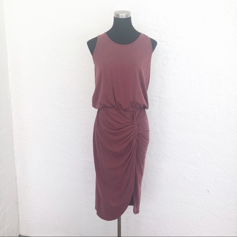 Allison Joy EVEREVE Ruched Tank Midi Dress Small